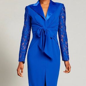 Tadashi Shoji Duru Tie Sash Tuxedo Dress brand new